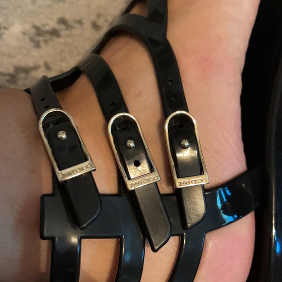 Jimmy Choo Black Jelly Margot Gladiator Sandals - Picture 8 of 15